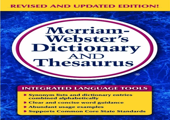 Ppt Pdf Read Online Merriam Websters Dictionary And Thesaurus Mass Powerpoint Presentation 4360