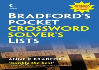 ❤ PDF READ ONLINE ❤  Collins Bradford's Pocket Crossword Solver's List