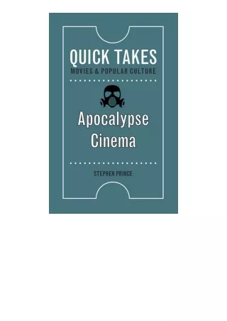 [PDF]❤READ⚡ Apocalypse Cinema Quick Takes: Movies and Popular Culture