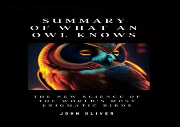 read pdf summary of what an owl knows