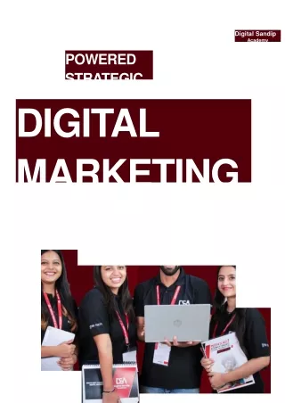 "DSA’s Ai Powered Strategic Digital Marketing Advertising and Branding Course in