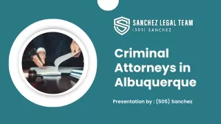 Criminal Attorney in Albuquerque - (505) Sanchez