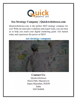 seo strategy company quickwebsiteseo com