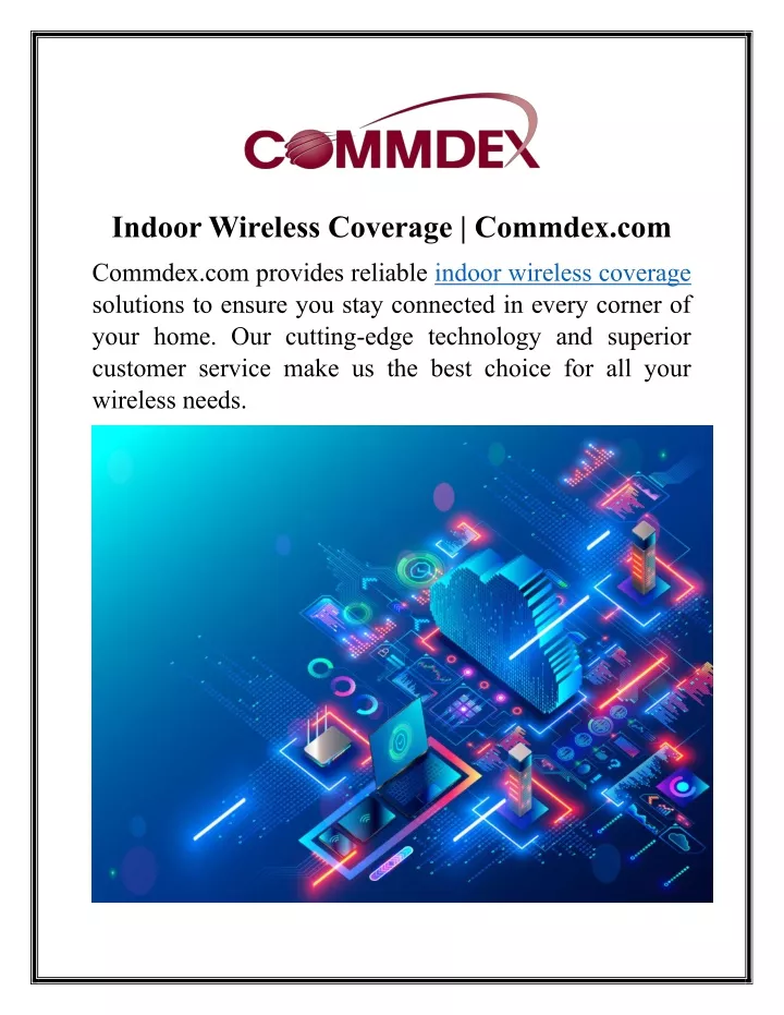 indoor wireless coverage commdex com