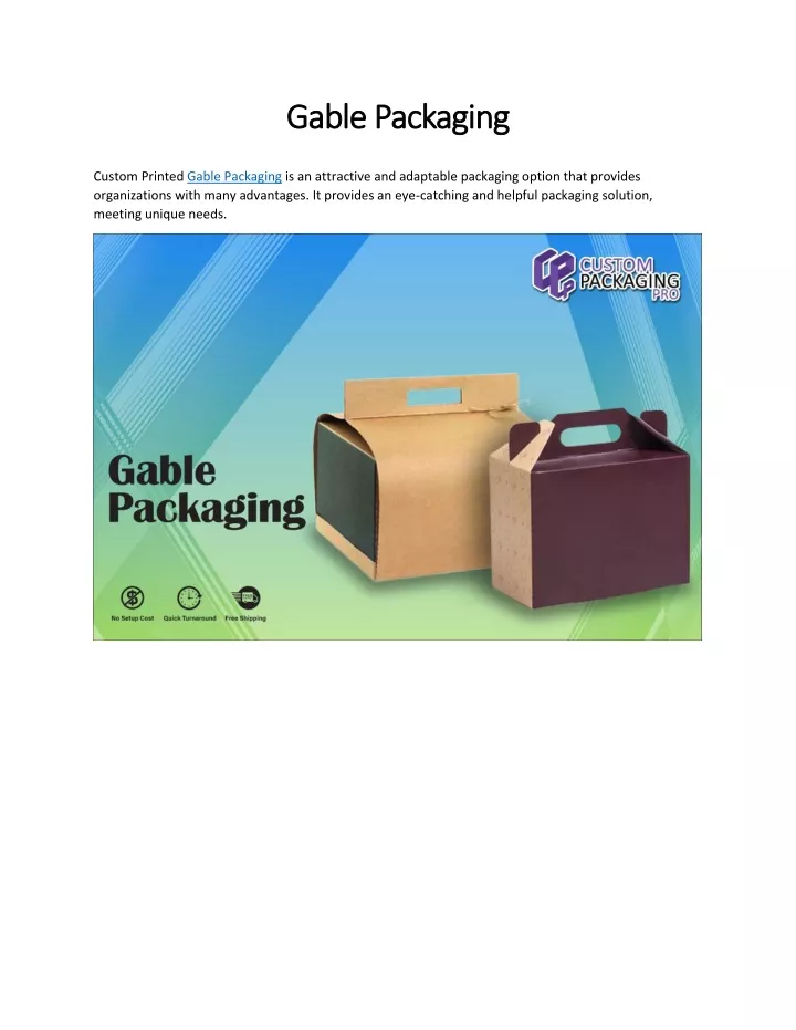 gable packaging gable packaging