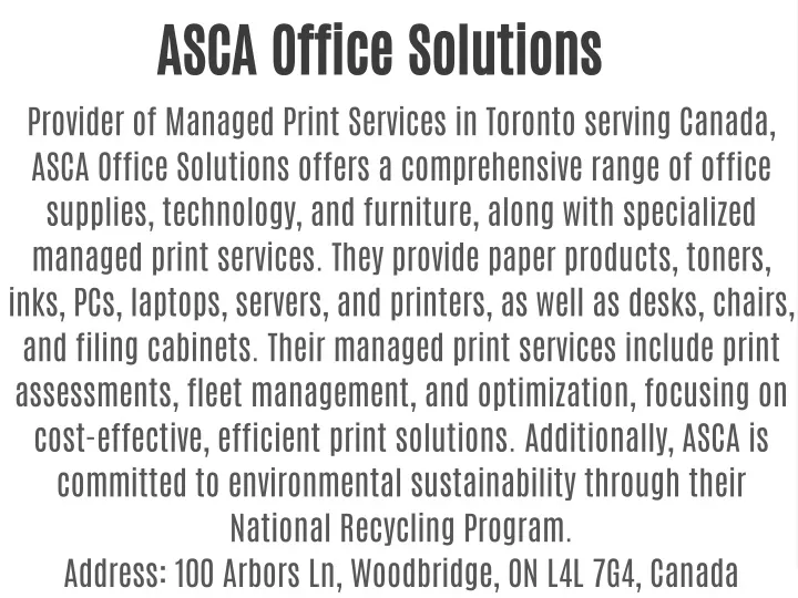 asca office solutions provider of managed print