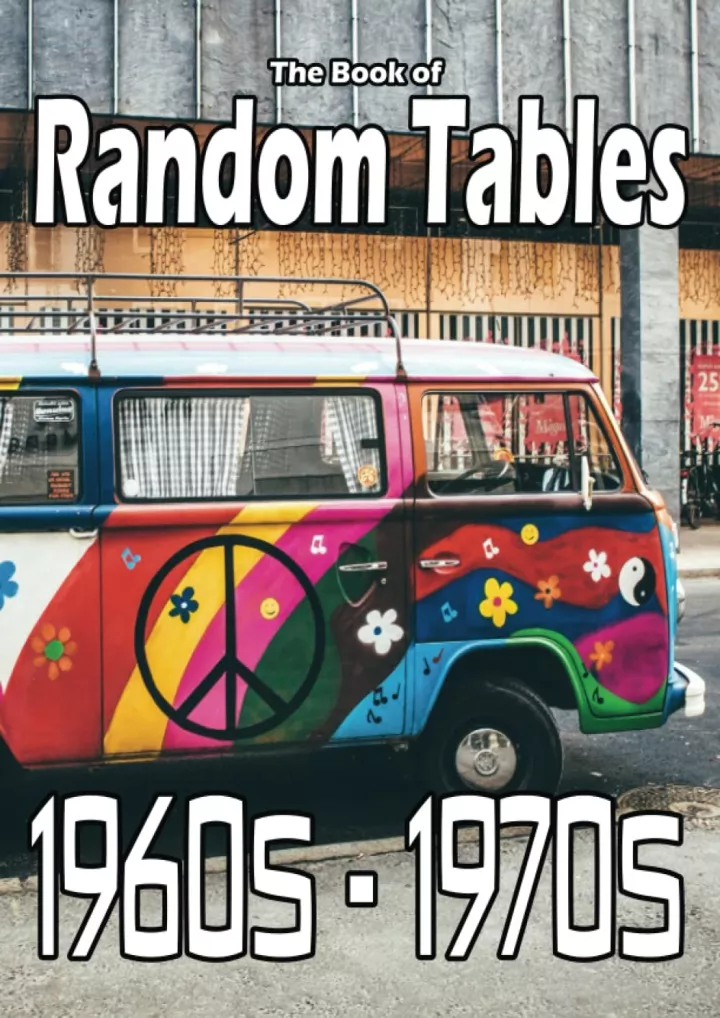 the book of random tables 1960s 1970s 34 d100