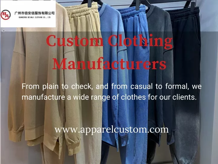 custom clothing manufacturers