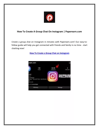 How To Create A Group Chat On Instagram | Paperearn.com