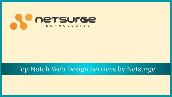 top notch web design services by netsurge