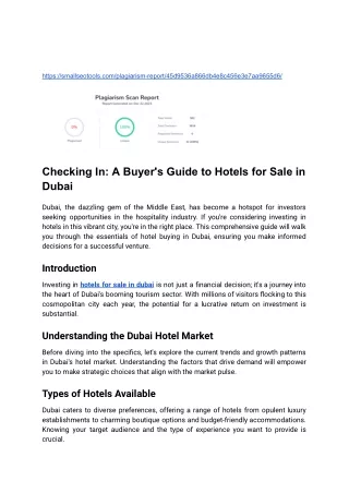 Checking In_ A Buyer's Guide to Hotels for Sale in Dubai
