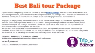 Bali tour package