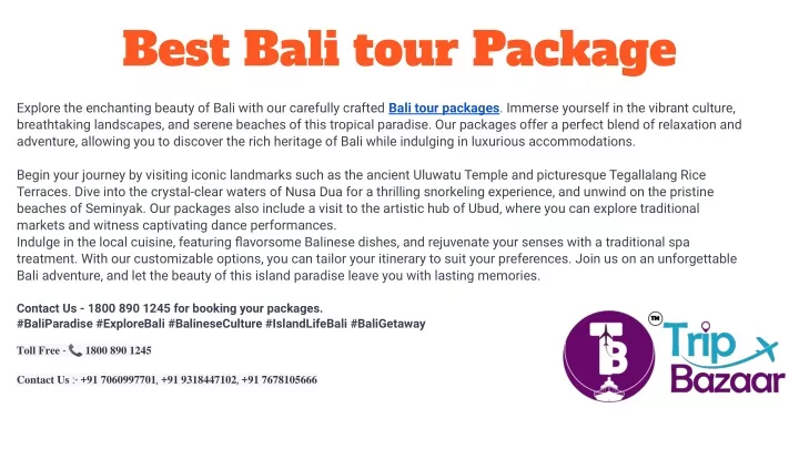 best bali tour package