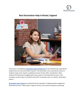 best dissertation help in bristol england