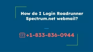 How do I Login Roadrunner Spectrum.net webmail?