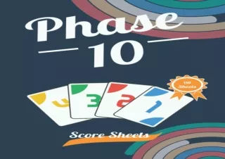 $PDF$/READ/DOWNLOAD️❤️ Phase 10 Small Score Sheets: 110 Portable Score Pads For Scorekeepi