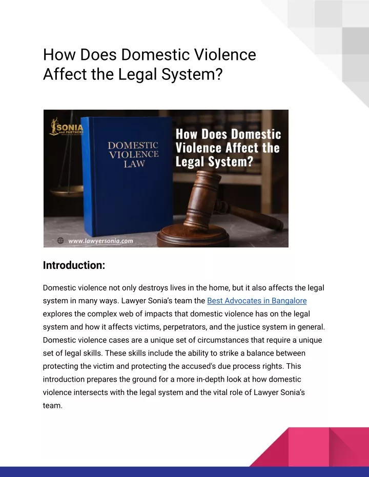 how does domestic violence affect the legal system