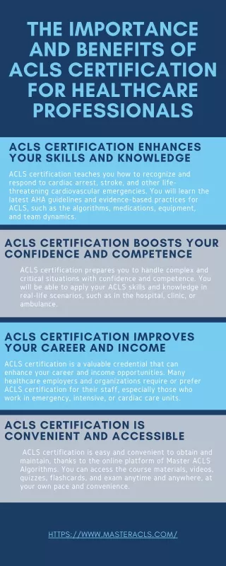 The Importance and Benefits of ACLS Certification for Healthcare Professionals