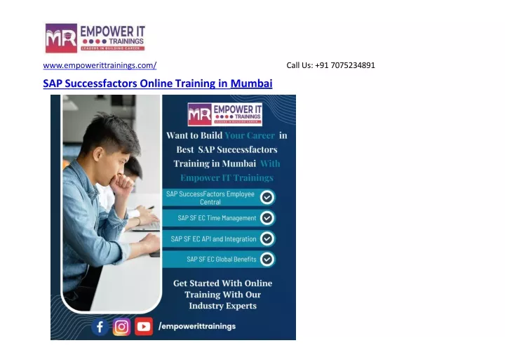 sap successfactors online training in mumbai