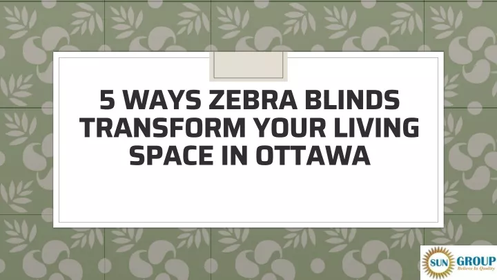 5 ways zebra blinds transform your living space in ottawa