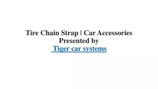 tire chain strap car accessories presented