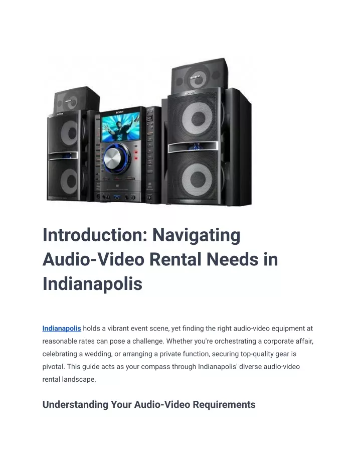 introduction navigating audio video rental needs