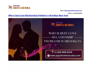 Who is best Love Relationship Problems in Brooklyn