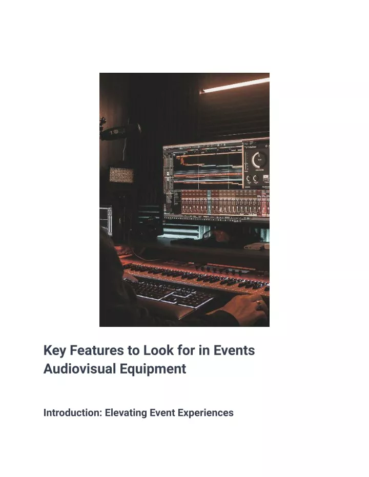 key features to look for in events audiovisual