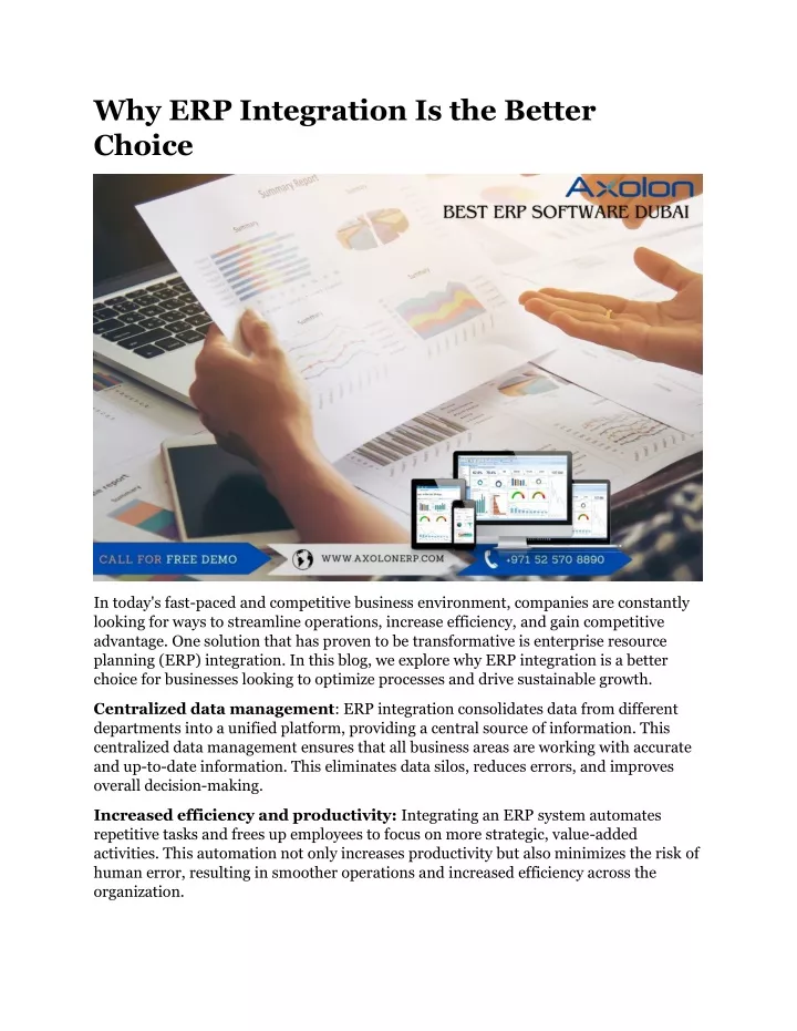 why erp integration is the better choice
