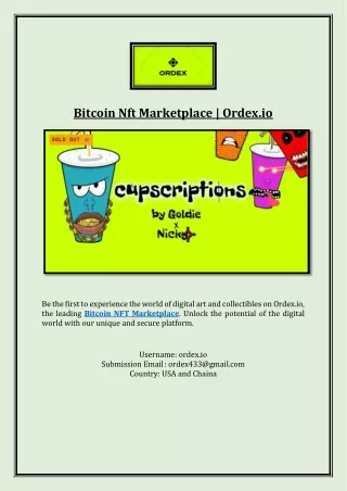 bitcoin nft marketplace ordex io