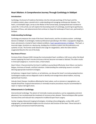 heart matters a comprehensive journey through