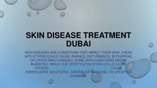SKIN DISEASE TREATMENT DUBAI