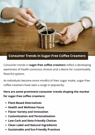 Consumer Trends In Sugar-Free Coffee Creamers