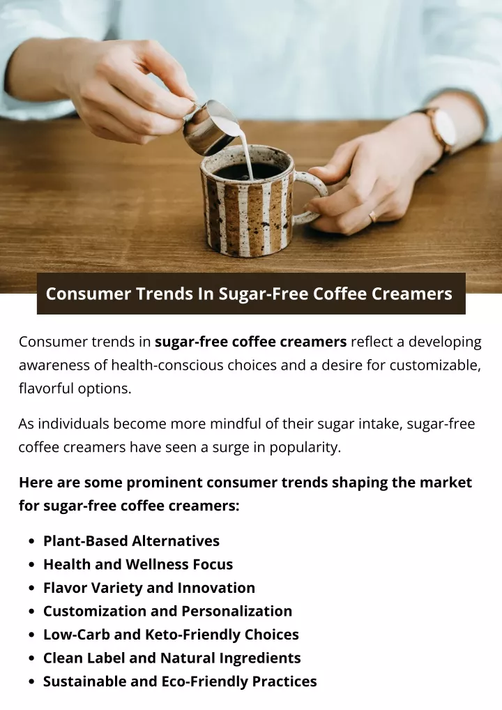 consumer trends in sugar free coffee creamers