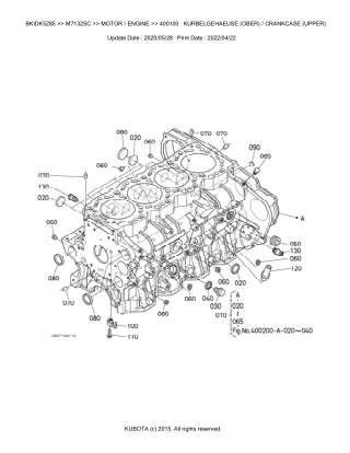 Kubota M7132SC Tractor Parts Catalogue Manual (Publishing ID BKIDK5285)