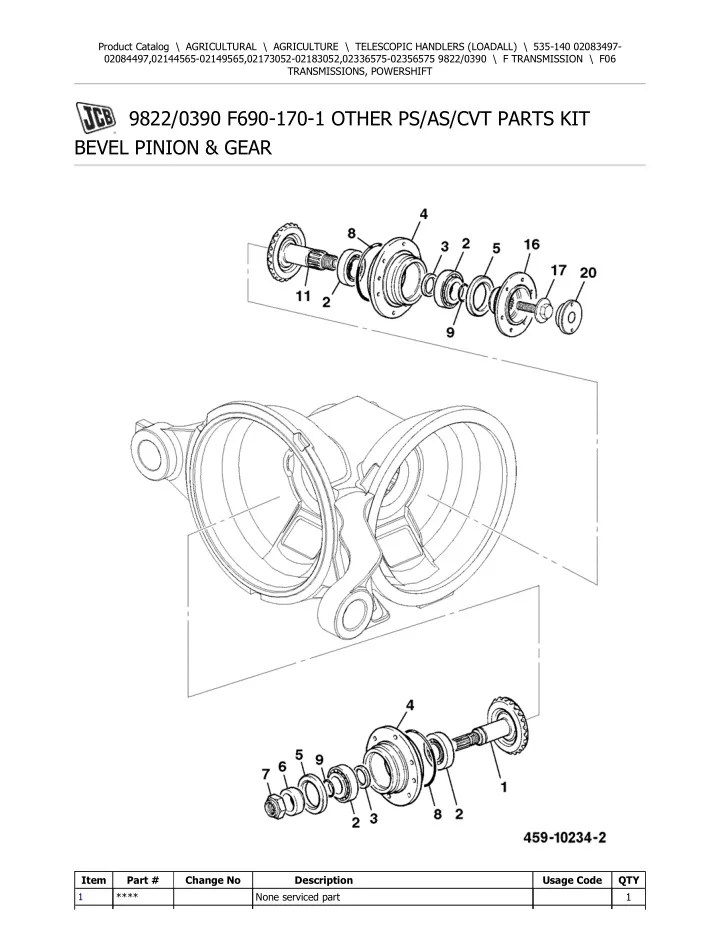 Ppt Jcb Telescopic Handlers Loadall Parts Catalogue Manual Serial Number