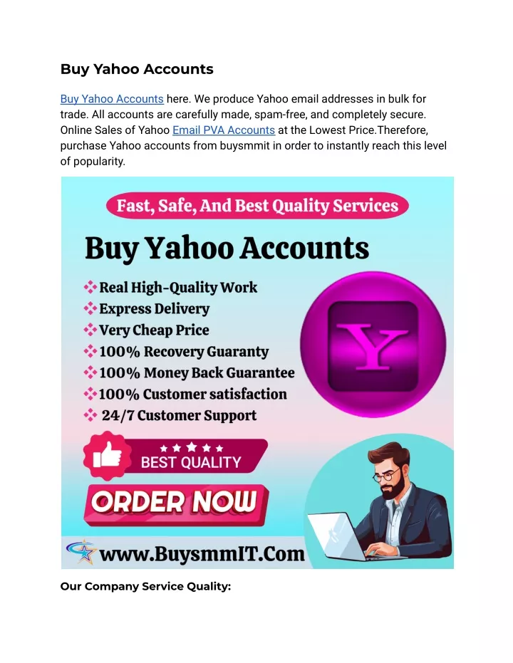 buy yahoo accounts