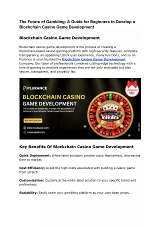 The Future of Gambling_ A Guide for Beginners to Develop a Blockchain Casino Game Development