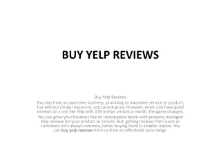 BUY YELP REVIEWS