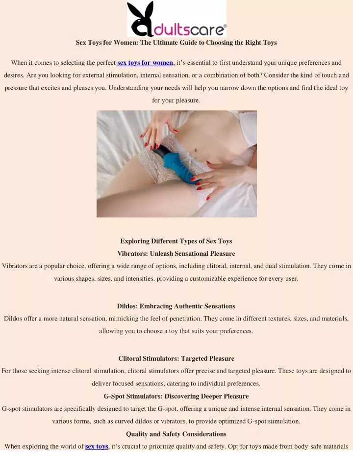 sex toys for women the ultimate guide to choosing