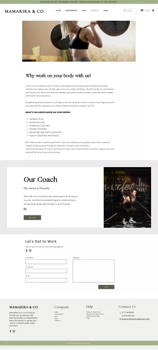 Coaching & Nutrition | Mamarika & Co.