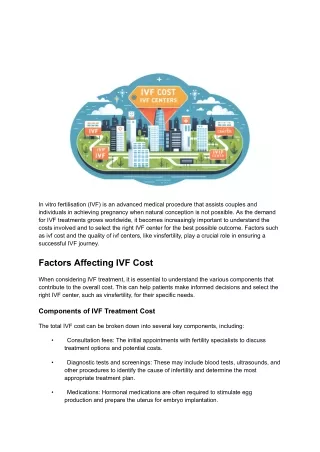 in vitro fertilisation ivf is an advanced medical