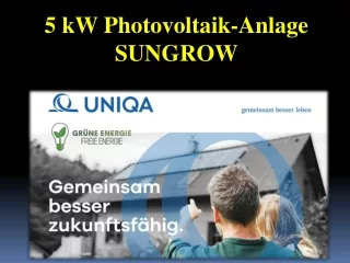 5 kW Photovoltaik-Anlage SUNGROW