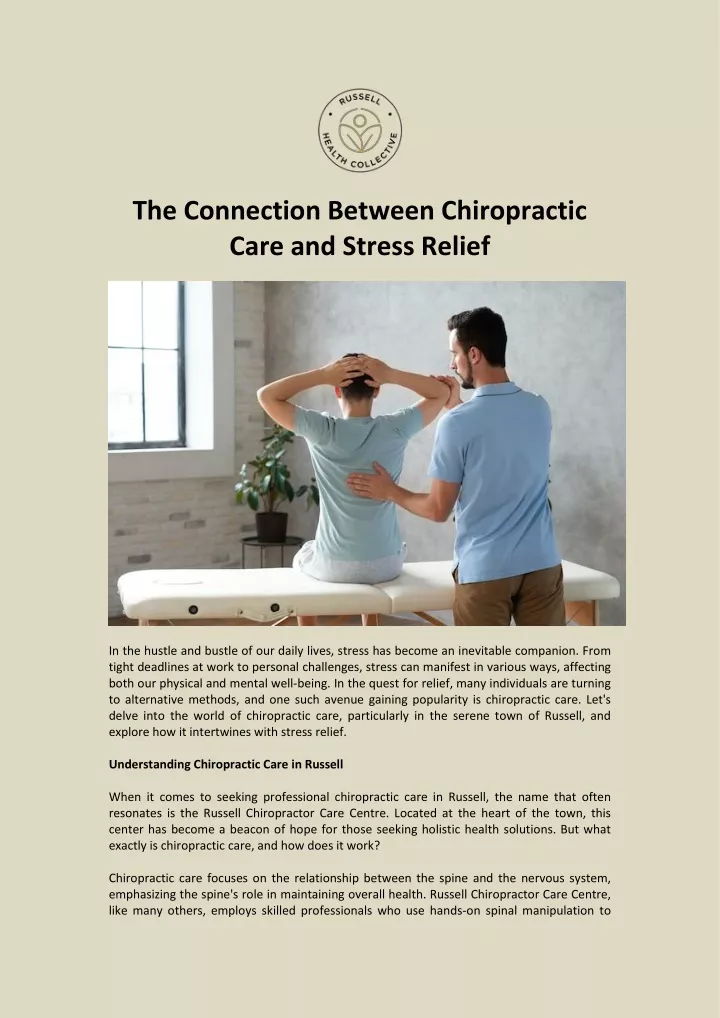 the connection between chiropractic care