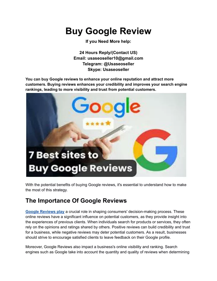 buy google review