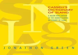 [❤ READ DOWNLOAD ❤]  Cassell's Dictionary of Slang: A Major New Editio