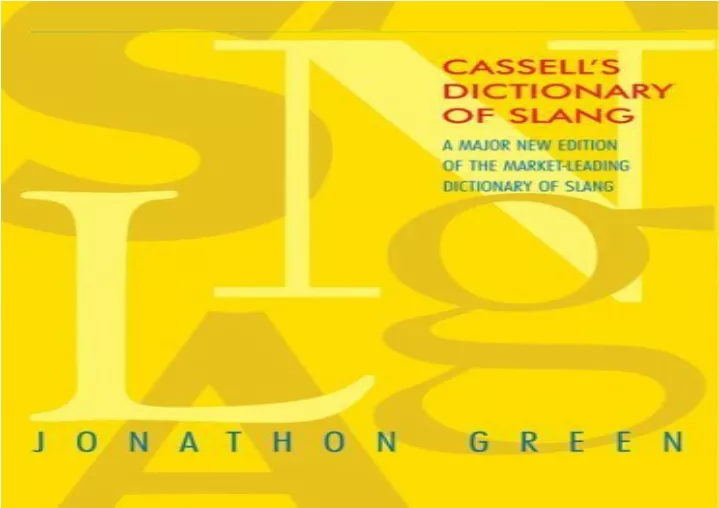 read download cassell s dictionary of slang