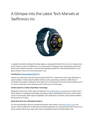 a glimpse into the latest tech marvels