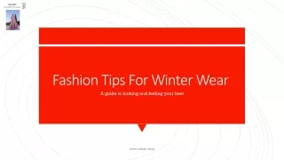 Fashion Tips For Winter's Wear