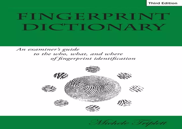 pdf read fingerprint dictionary an examiner